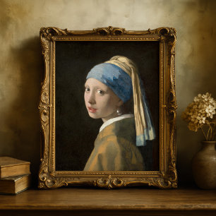 Poster Garota com pérolas   Johannes Vermeer