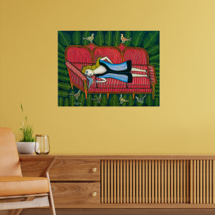 Poster Garota com Pombos   Morris Hirshfield  
