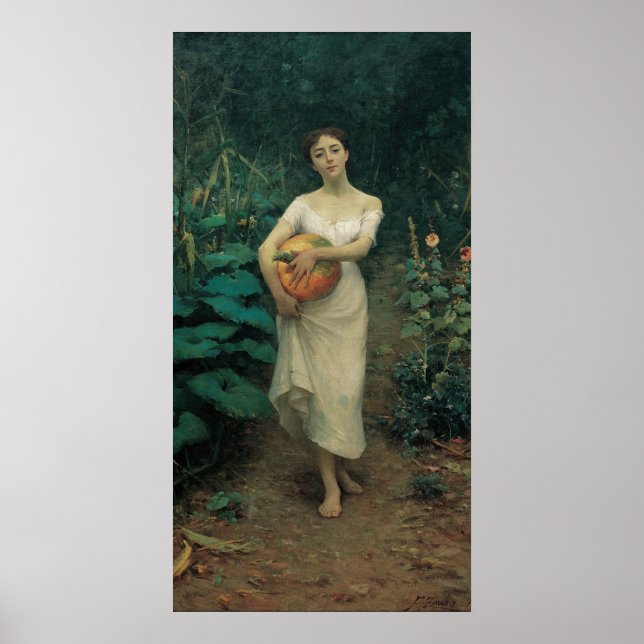 Poster Garota com Pumpkin Zonaro 1889 (Frente)