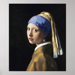 Póster Garota com um brinco de pérolas, Jan Vermeer