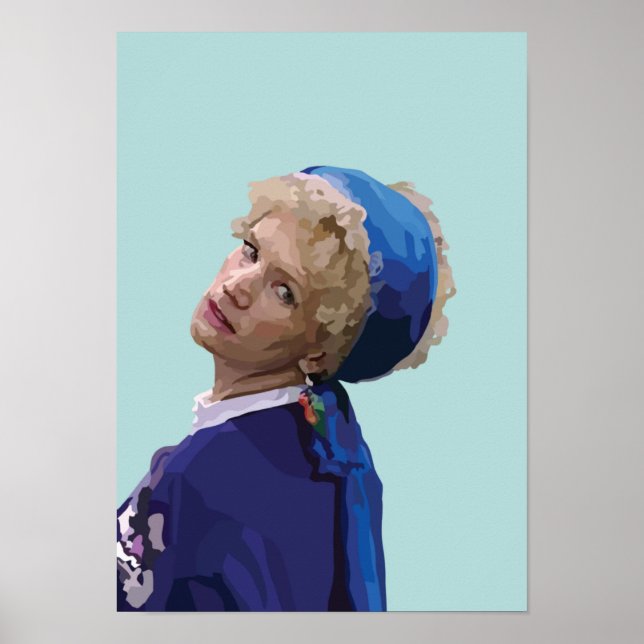 Poster Garota Com Um Papagaio (Frente)