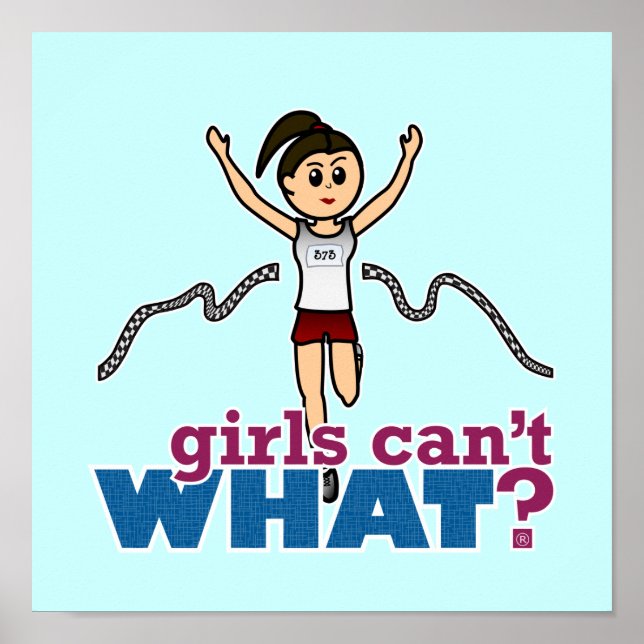 Poster Garota correndo em vermelho (Frente)