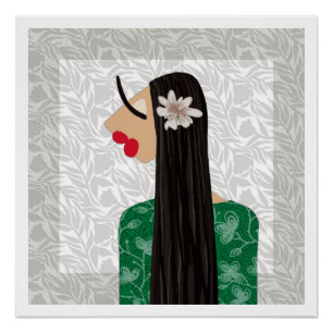 Póster Garota da Moda 1 Arte de Ilustração de Moda Glam P
