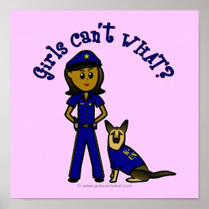 Poster Garota da Polícia do K9 Escura