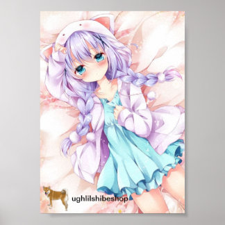 Poster garota de anime bonita