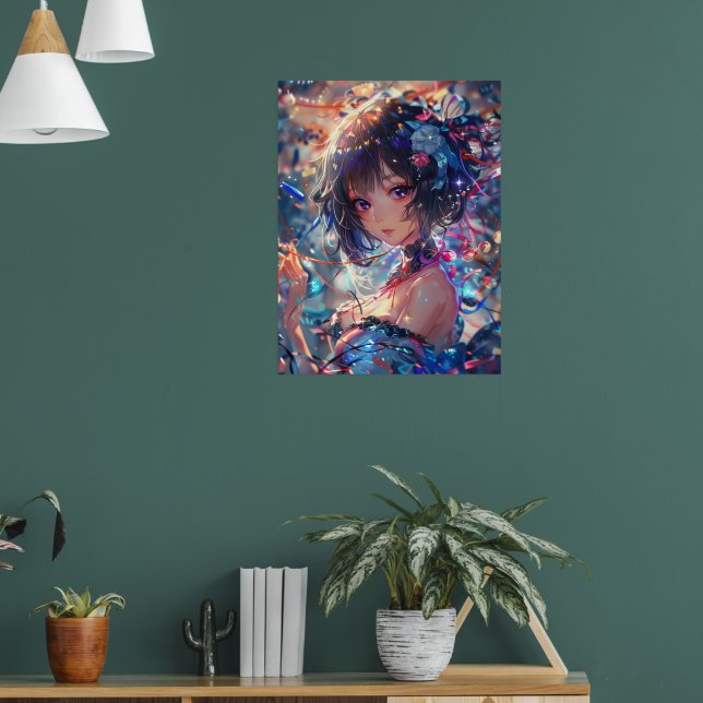 Poster Garota de Anime Fantasia (Sala de Estar 1)