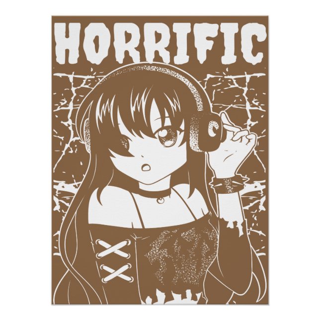 Póster Garota de anime fofa  (Frente)