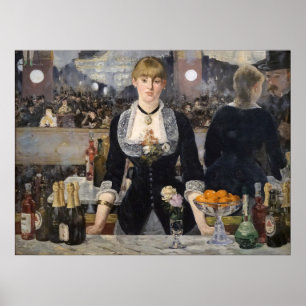 Poster Garota de bar vitoriana no Folies Bergere na Franç