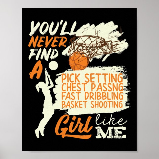 Poster Garota De Basquete Como Eu Disparando (Frente)