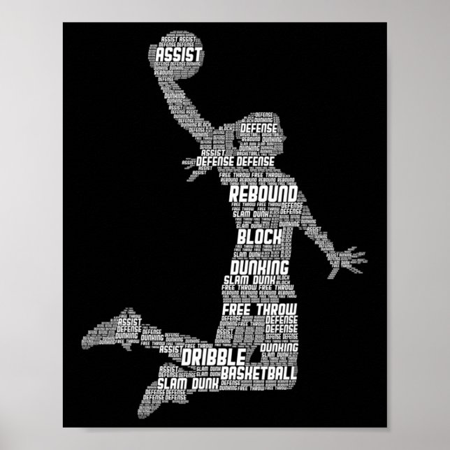 Poster Garota de Basquete Meninas (Frente)