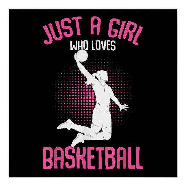Póster Garota de Basquete Mulheres (Frente)