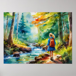 Poster Garota de caminhada