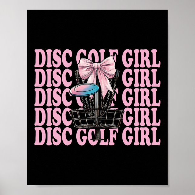 Poster Garota de Disc Golf Mãe de Disc Golf Dia das Mães  (Frente)