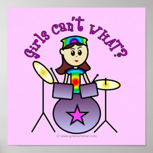 Poster Garota de Drummer Clara