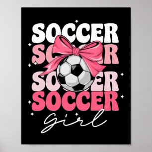 Poster Garota de Futebol Groovy Garotas Coquette Arco Fut