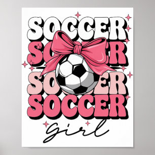Poster Garota de Futebol Groovy Garotas Coquette Arco Fut