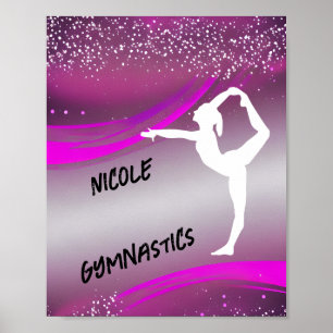 Poster Garota de ginástica personalizada