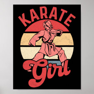 Poster Garota de Karatê Karateka Lutadora de Autodefesa