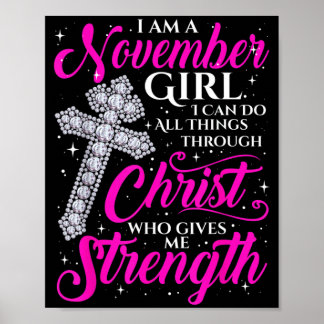 Poster Garota de Novembro Citação Divertida Frase Cristã