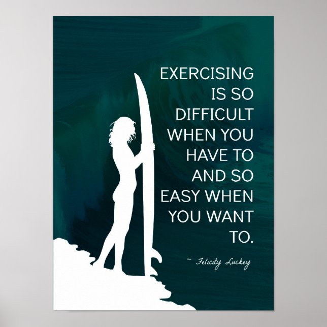 Póster Garota de surfista inspiradora (Frente)