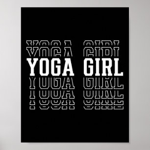 Poster Garota de Yoga Texto Engraçado Camadas Filha Juven