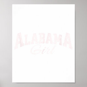 Poster Garota do Alabama, Estilo Vintage Varsity Impressã