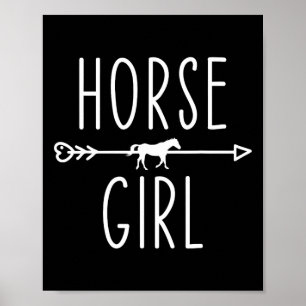 Poster Garota do Cavalo Eu Amo Meus Cavalos Andando Sobre