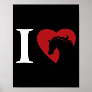 Poster Garota do Cavalo Oferece Que Eu Amo Meu Cavalo Equ