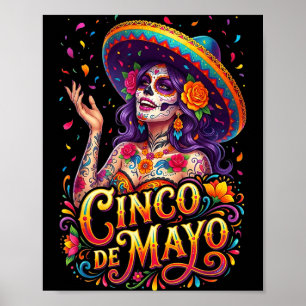 Poster garota do cinco de maio festa mexicana 5 de maio C
