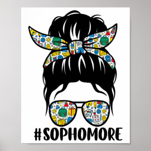 Poster Garota do Coque Desarrumado do Segundo Ano Profess