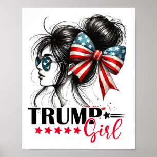 Poster Garota do Trump Coque Desarrumado Óculos de Sol Tr