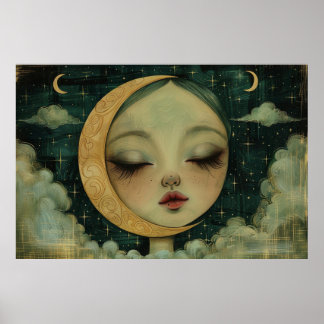 Poster Garota doce na lua