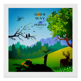 Póster Garota e Esquilo na Vida Selvagem