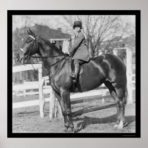 Poster Garota Equestrienne em seu cavalo 1926