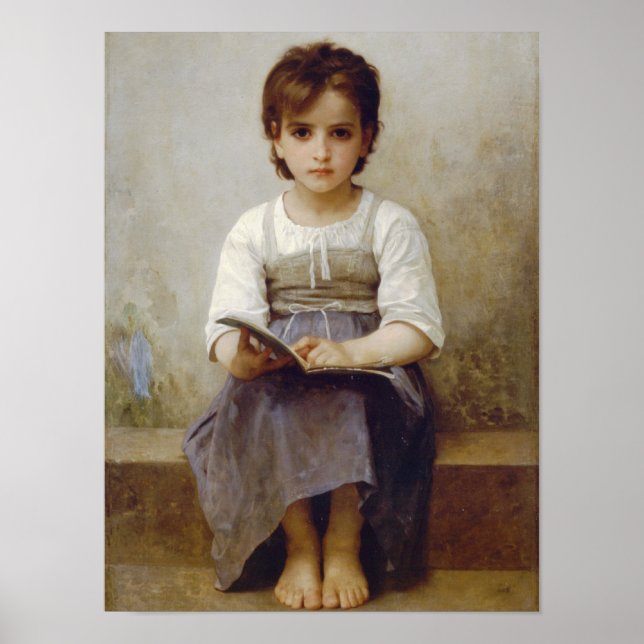 Póster Garota estudando (Frente)