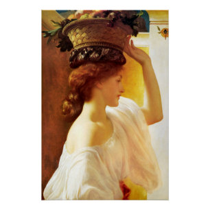 Póster Garota Eucharis Leighton com cesta de atualizaçã