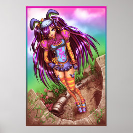 Póster Garota japonesa de animação