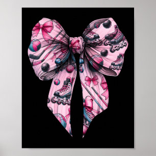 Poster Garota Jogadora de Hóquei em Linha com Laço Coquet