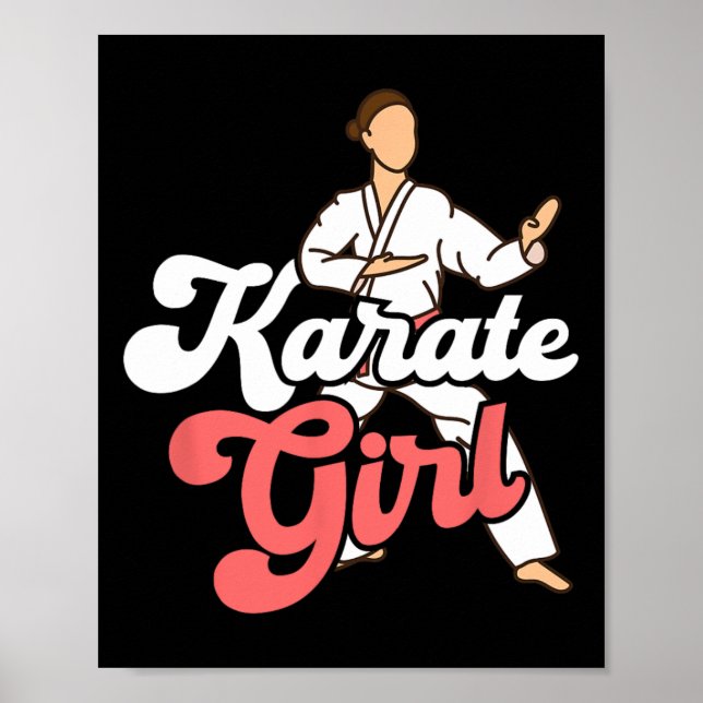 Poster Garota Karate Lutadora Autodefesa Karateca  (Frente)