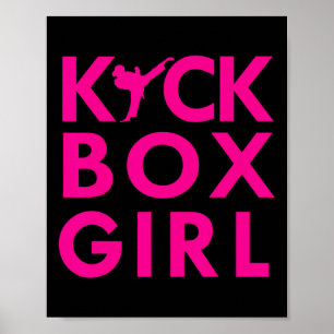 Poster Garota Kickbox Karate Kickboxing Artes Marciais