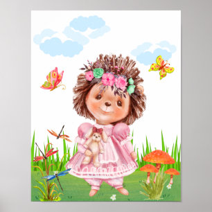 Poster Garota Nadinha Em Um Jardim