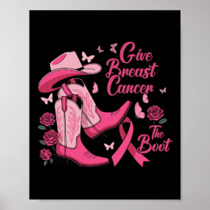 Poster Garota Ocidental Dando Ao Cancer Da Mama O Boot Aw