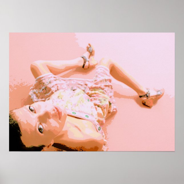 Póster Garota rosa (Frente)