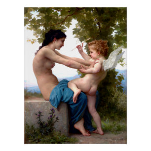 Póster Garota Se Defendendo Contra A Pintura De Eros Cupi