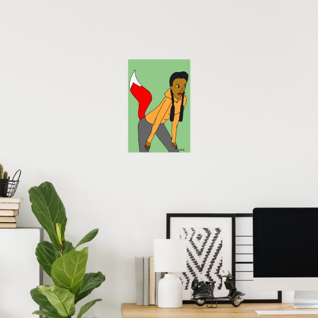 Poster garota sedutora (Escritório em casa)