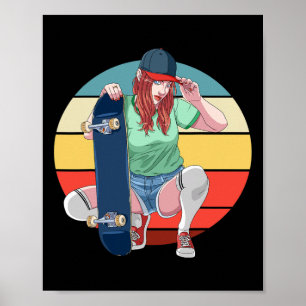 Poster Garota Skate Skateboarder Garotas Skate Mulheres