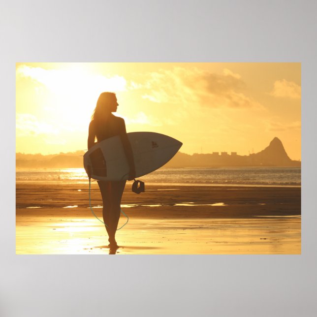 Poster Garota surfista (Frente)
