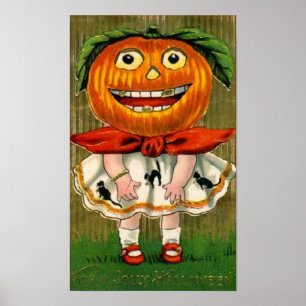 Poster Garota Vintage Halloween