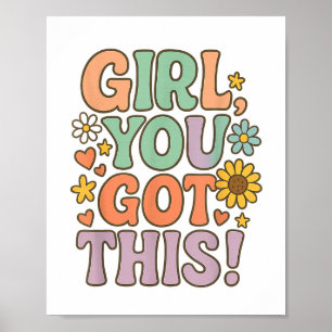Poster Garota, Você Conseguiu Citação Motivacional do Dia