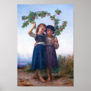 Poster Garotas com o Ramal de Cereja, Bouguereau